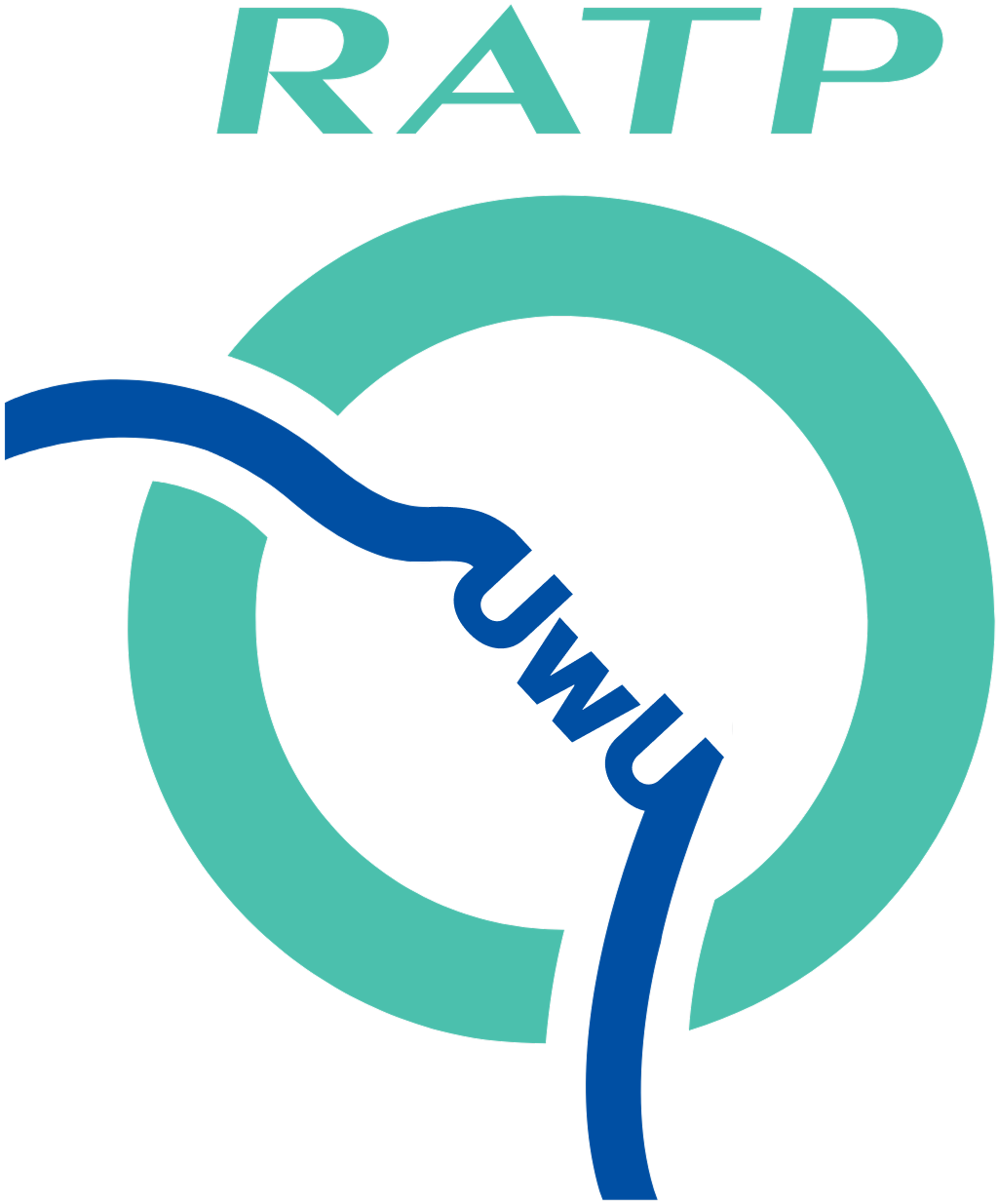 The RATP logo but the Seine river spells UwU