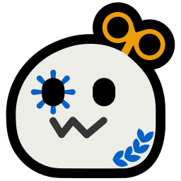 Neodoll, but its ribbon has been replaced by a golden winding key